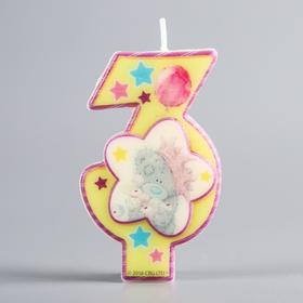 

Свеча в торт цифра 3 Me To You, цветком, 4 х 7 см