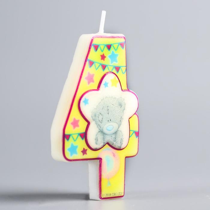 Свеча в торт, цифра 4 Me To You, 4 х 7 см