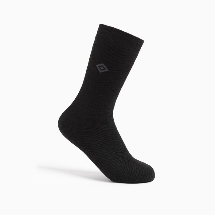 Носки мужские шерстяные, цвет чёрный, размер 25