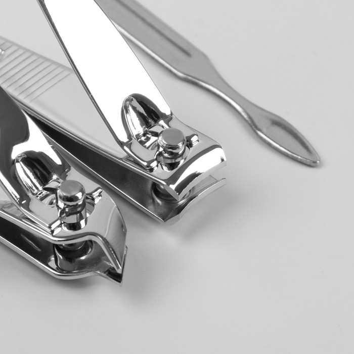 Набор маникюрный, 6 предметов, цвет красный