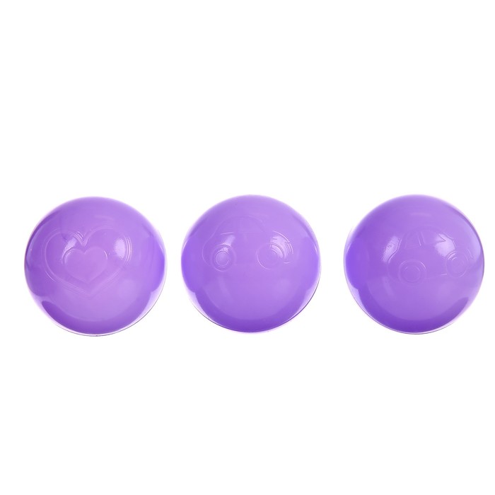 Шарики для сухого бассейна с рисунком, диаметр шара 7,5 см, набор 90 штук, цвет сиреневый