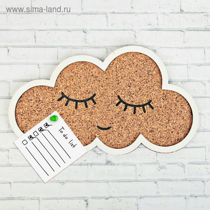 фото Пробковая доска «облачко с глазами»