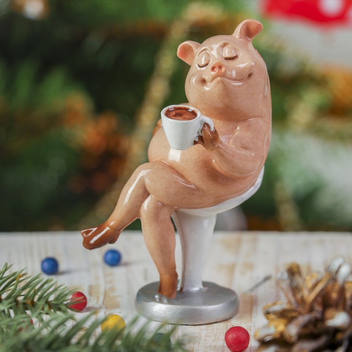 Сувенир полистоун "Утренний кофе" 5,5х10,5х6 см