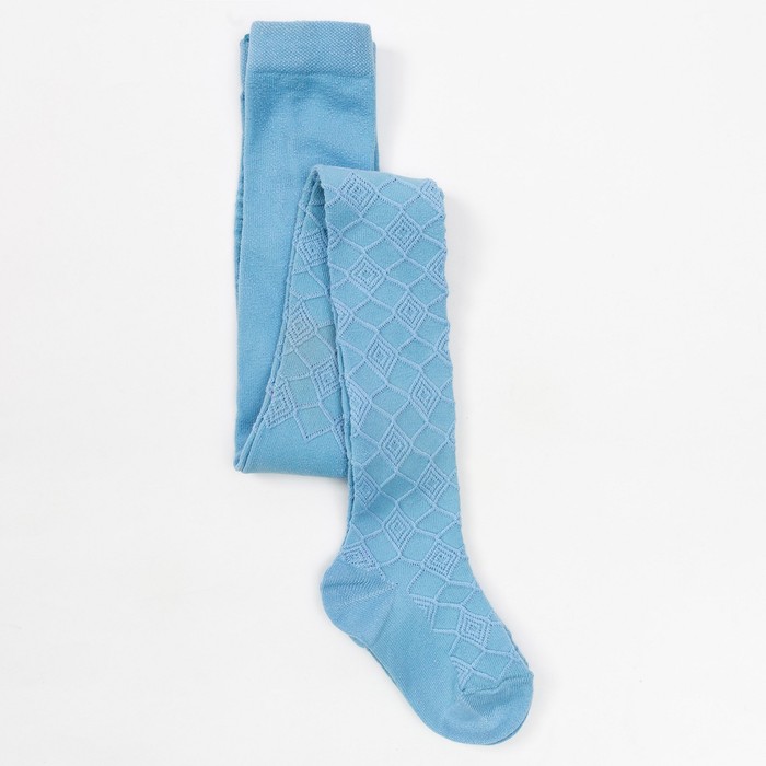 Колготки детские ажурные ЭРА Мозаика цвет голубой, рост 92-104 (3-4 года)