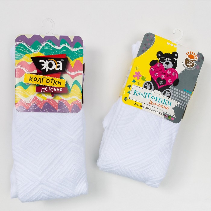 Колготки детские ажурные ЭРА Калейдоскоп цвет белый, рост 152-164 (12-13 лет)
