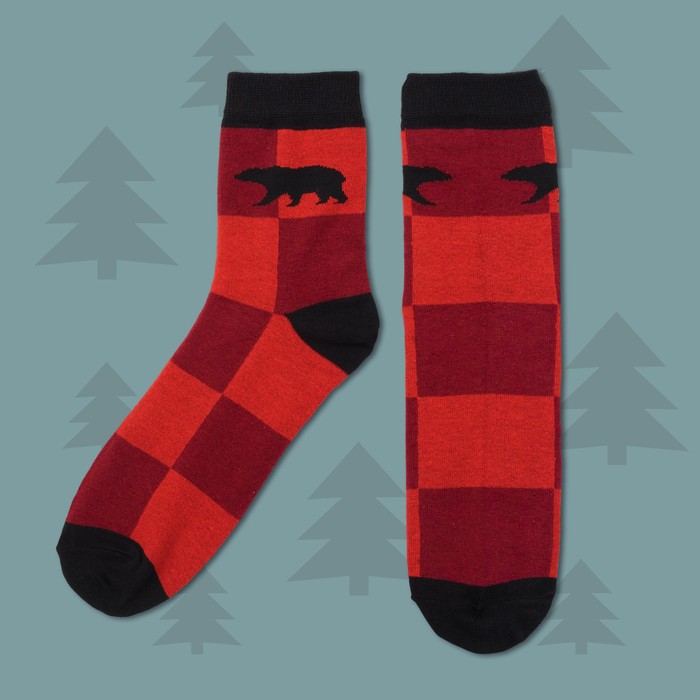 Носки мужские "Bear" р-р 41-44 (27-29 см) 80% хл, 15% п/э, 5% эл