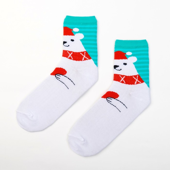 Носки женские "Медвежонок" р-р 36-40 (23-25 см) 80% хл, 15% п/э, 5% эл