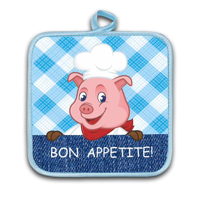 Прихватка "Хрюшка" 17х17 см , ГК-75 (фотопечать) МИКС,арт.011