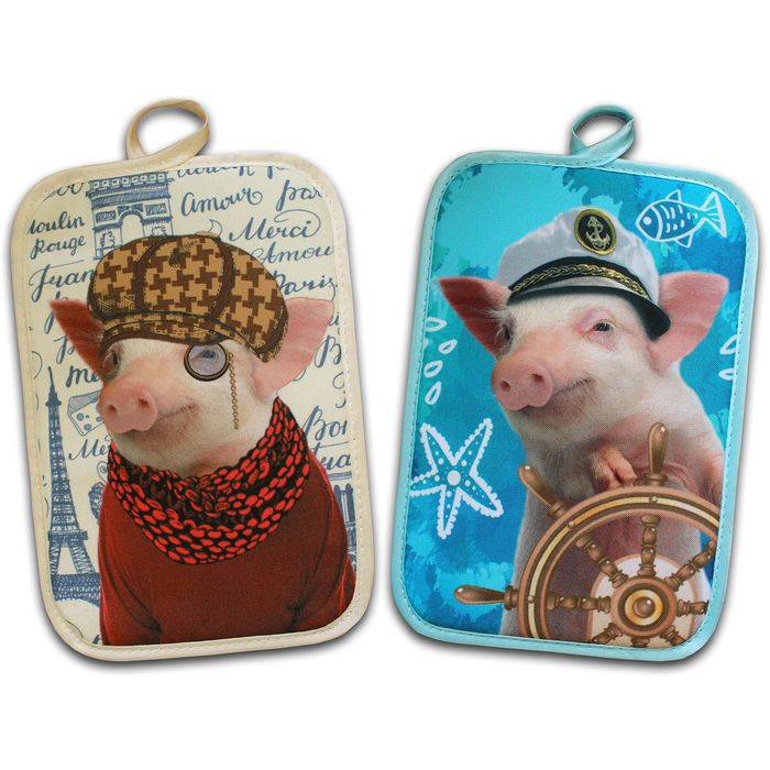 Прихватка "Хрюша" ГК-23 22х15 (фотопечать) арт.016