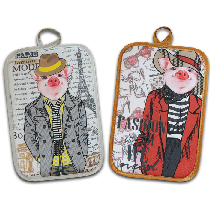 Прихватка "Хрюша" ГК-30 22х15 (фотопечать) арт.016