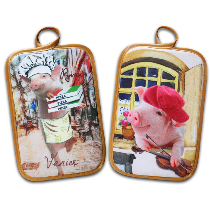 Прихватка "Хрюша" ГК-32 22х15 (фотопечать) арт.016