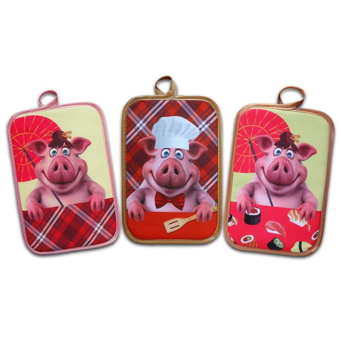 Прихватка "Хрюша" ГК-35 22х15 (фотопечать) арт.016