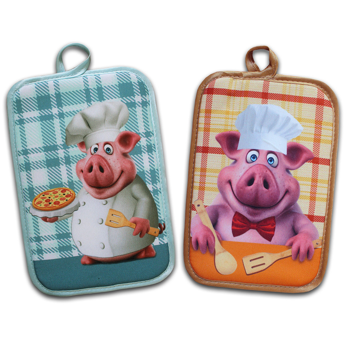 Прихватка "Хрюша" ГК-36 22х15 (фотопечать) арт.016