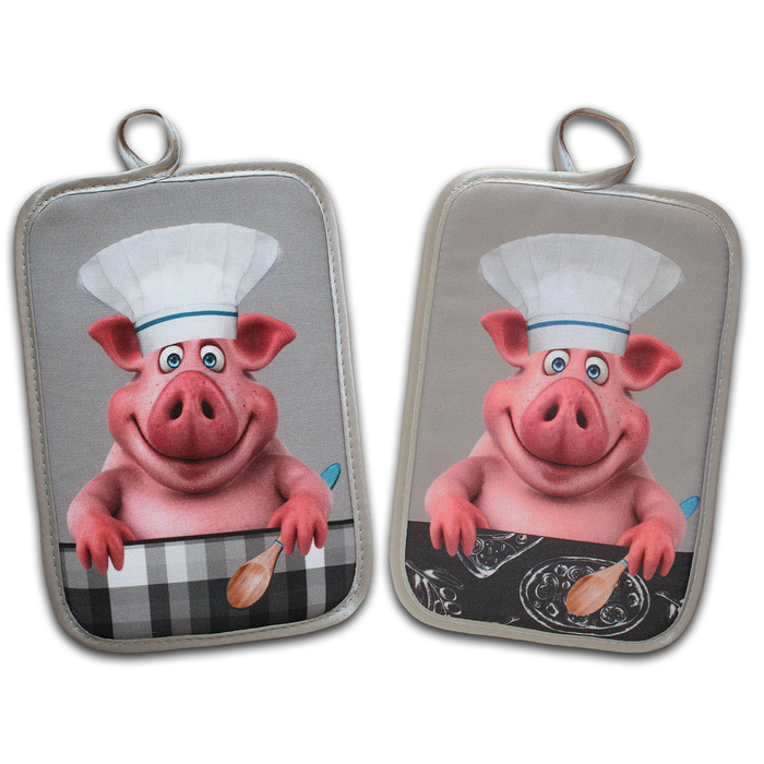 Прихватка "Хрюша" ГК-37 22х15 (фотопечать) арт.016