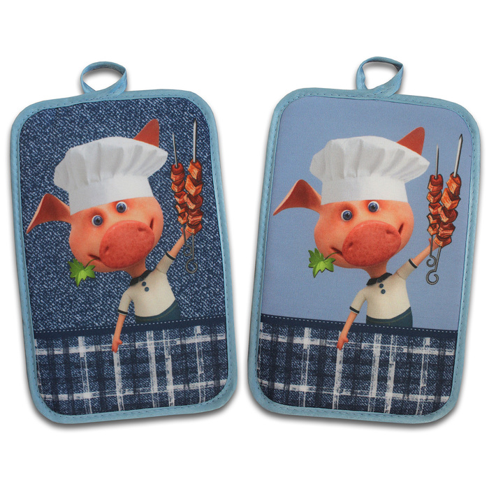 Прихватка "Хрюша" ГК-38 22х15 (фотопечать) арт.016