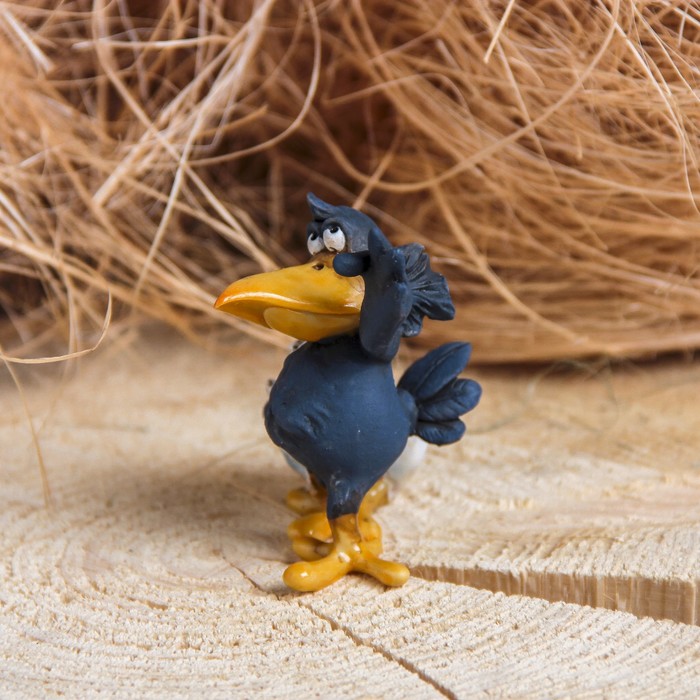 Сувенир полистоун "Ворона почтальон" 7х5,5х7 см