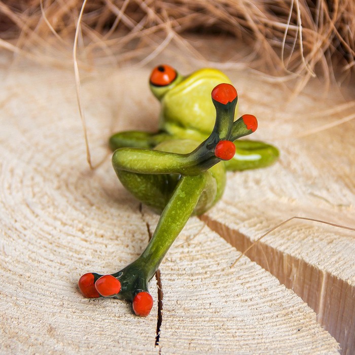 Сувенир полистоун "Лягушка мечтатель" 8х15 см