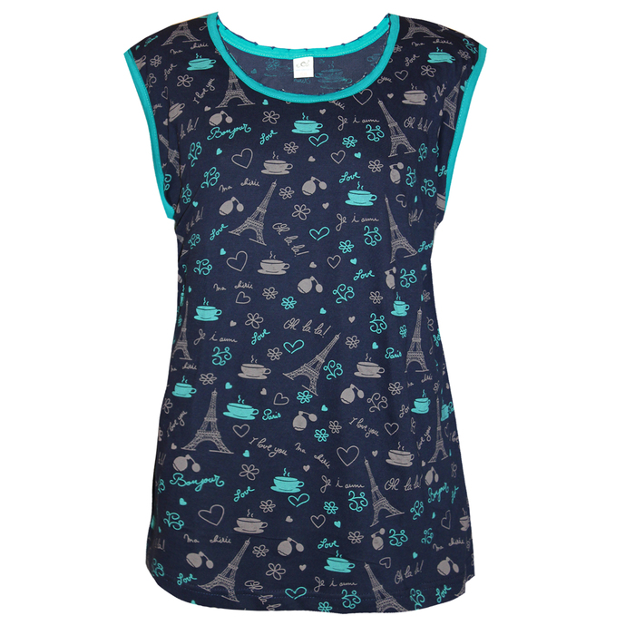 Майка женская, цвет тёмно-синий, размер 54