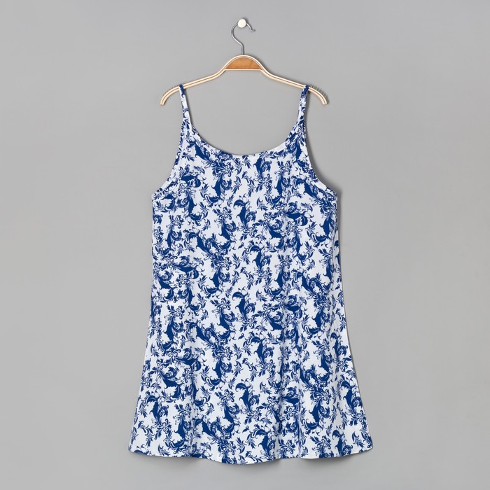 Сорочка женская, цвет синий, размер 48