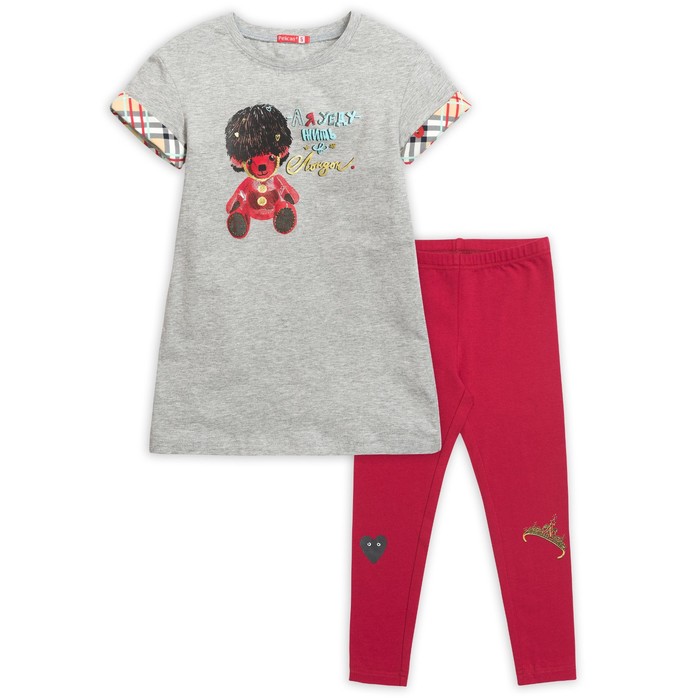 Комплект для девочки, рост 104 см, цвет серый