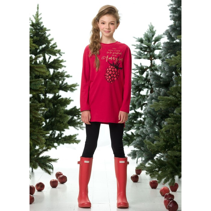 Комплект для девочки, рост 146 см, цвет малиновый