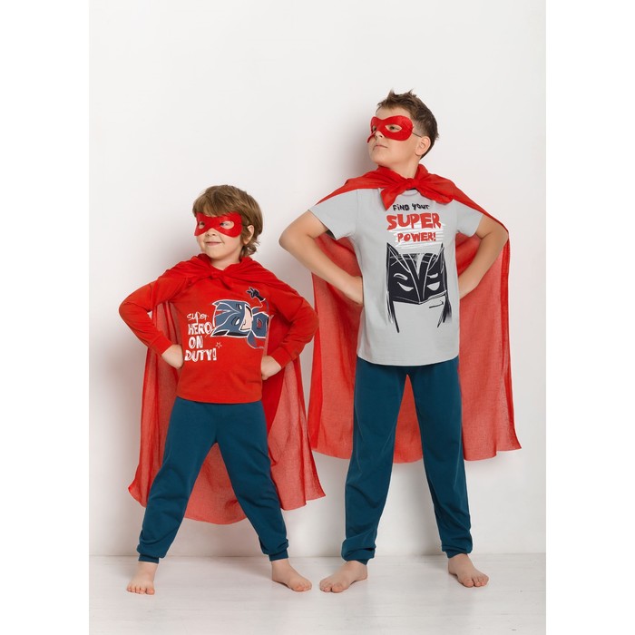 Пижама для мальчика, рост 92 см, цвет красный