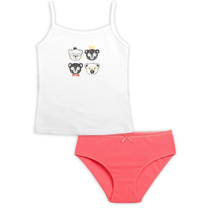 Комплект для девочки, рост 110 см, цвет белый