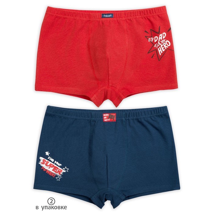 Трусы для мальчика, рост 128 см, цвет красный/синий