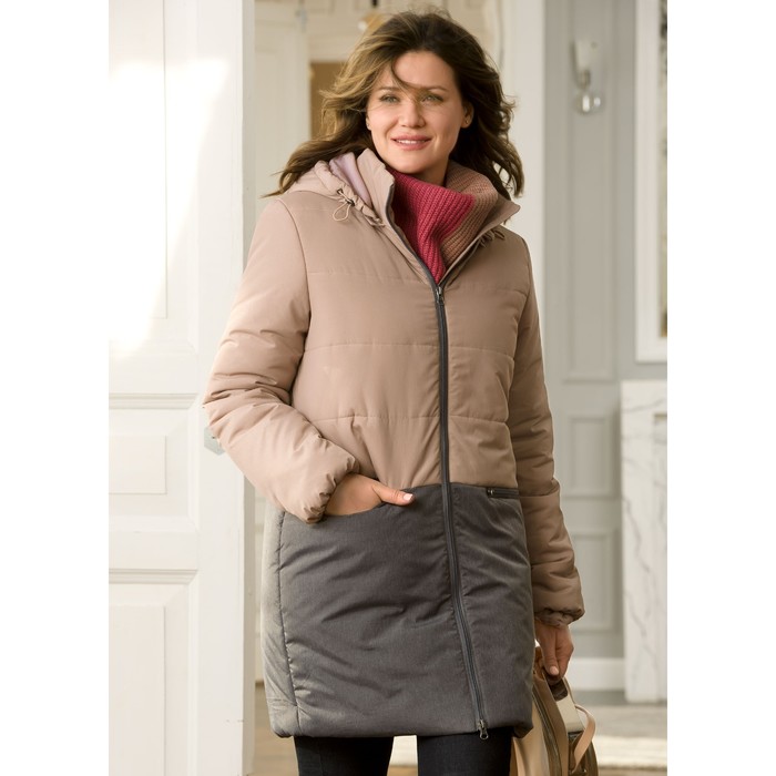 Пальто женское, размер S, цвет пудра