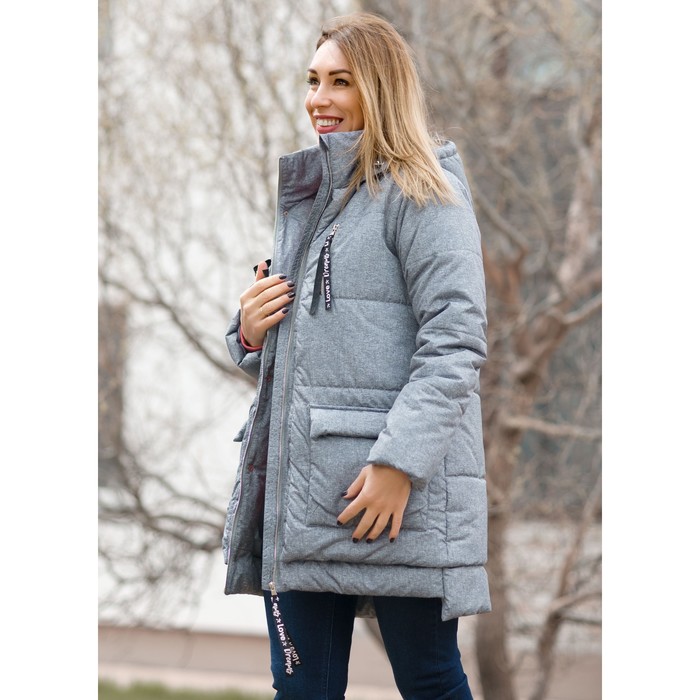 Куртка женская, размер L, цвет серый