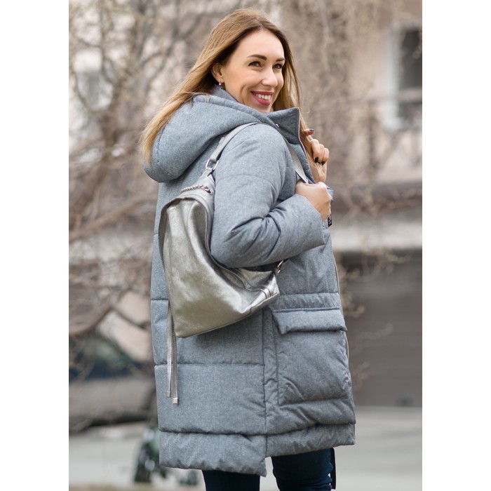 Куртка женская, размер L, цвет серый