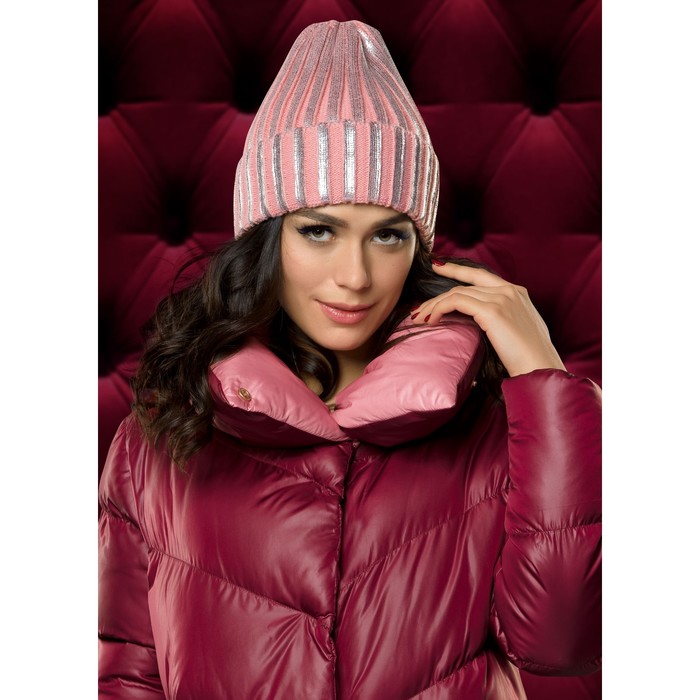 Шапка женская, размер ONE SIZE, цвет пудра