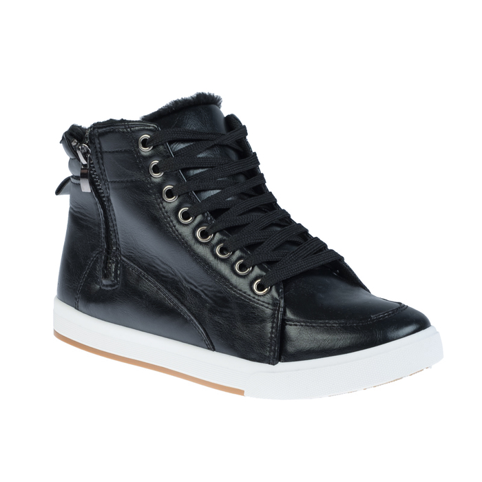 Кеды мужские зимние, цвет черный, размер 40