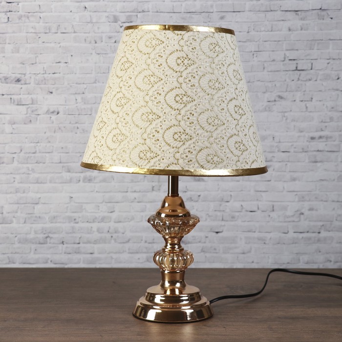 Лампа настольная Е27 220В "Лепестки" низ с подсветкой 43х28х28 см