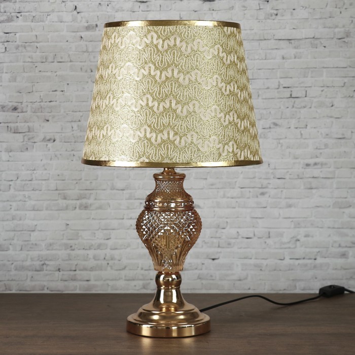 Лампа настольная Е27 220В "Ванесса" низ с подсветкой 49х30х30 см