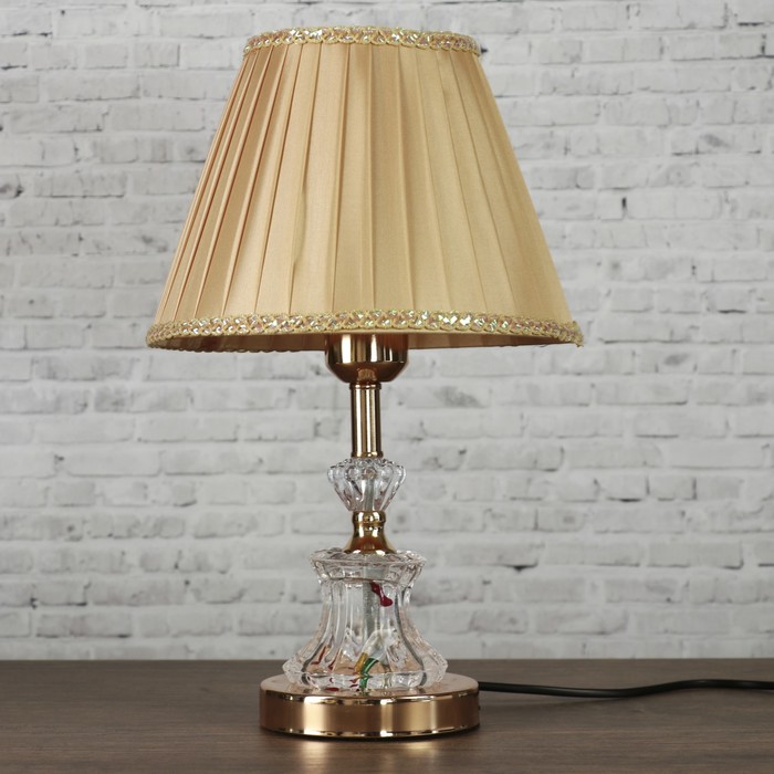 Лампа настольная Е27 220В "Моккачино" низ с подсветкой 39х23х23 см