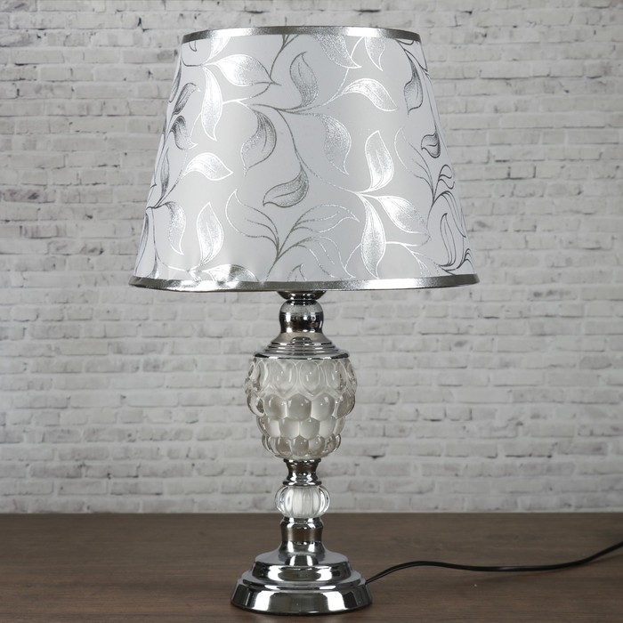 Лампа настольная Е27 220В "Кустовые розы" низ с подсветкой 48х30х30 см