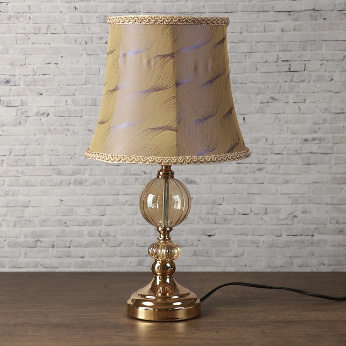 Лампа настольная Е27 220В "Стеклянный шар" низ с подсветкой 46х25х25 см