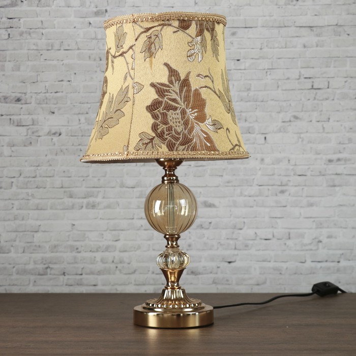 Лампа настольная Е27 220В "Сказочные цветы" низ с подсветкой 46х25х25 см
