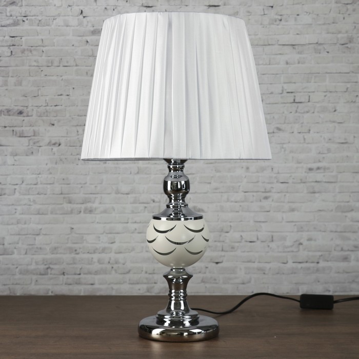 Лампа настольная Е27 220В "Чешуйки" низ с подсветкой 48х30х30 см