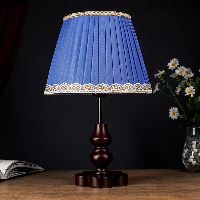 Лампа настольная Е27 220В "Ретро" фиолетово-синяя 43х25х25 см