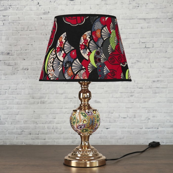 Лампа настольная Е27 220В "Веера" низ с подсветкой 48х30х30 см