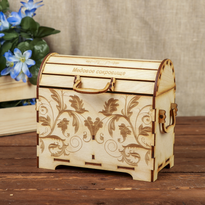 Медовый домик для декора "Медовое сокровище" д/2-х баночек 7х8,5х7 см