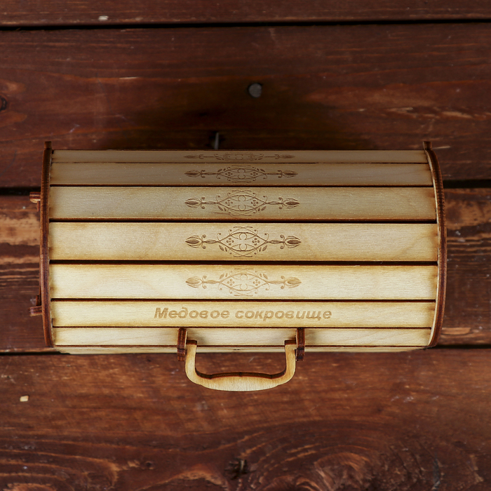 Медовый домик для декора "Медовое сокровище" д/2-х баночек 7х8,5х7 см