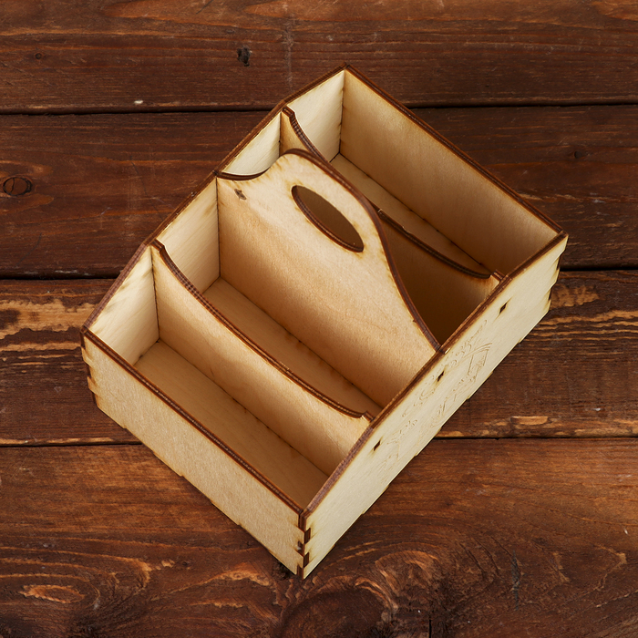 Коробка для специй для декора "Приятного аппетита" из фанеры 15,5х17х11,5 см