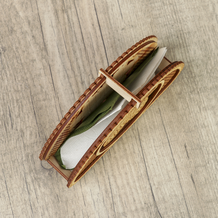 Салфетница для декора "Шишки" из фанеры 18х11х4,5 см