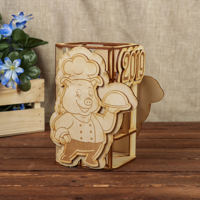 Чайный домик для декора "Поварёнок" из фанеры 14х17х11 см