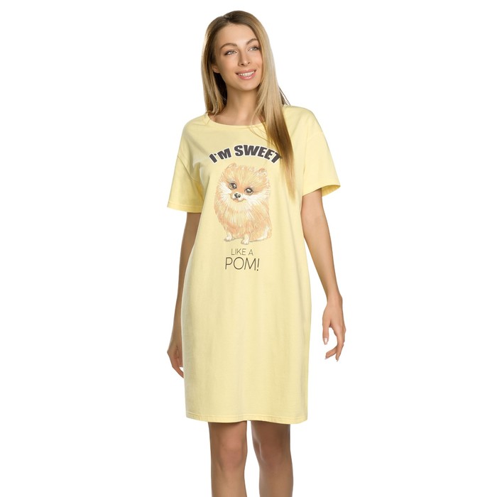 Платье женское, размер L, цвет жёлтый