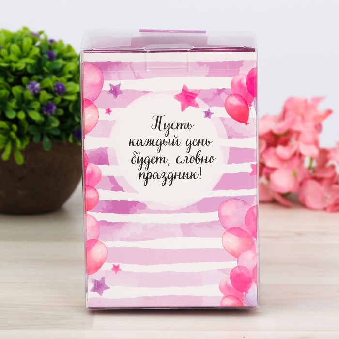 Открытка с прорастайкой "С Днём рождения", лаванда