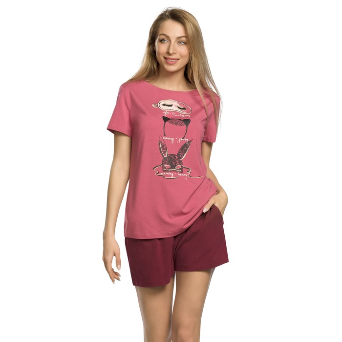 Комплект женский, размер M, цвет розовый